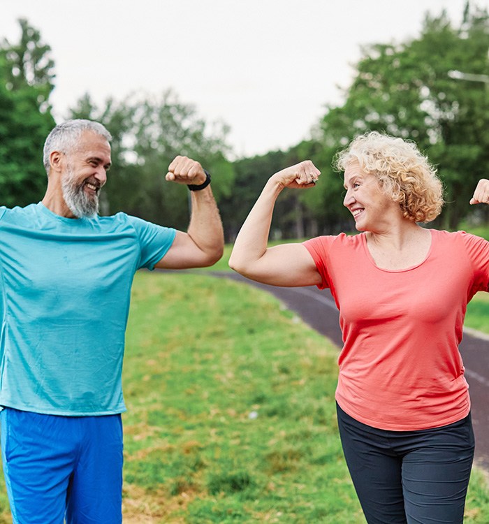 Mature couple enjoying a healthy lifestyle