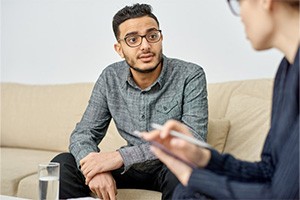 A man visiting his orthopedist for wellness counseling